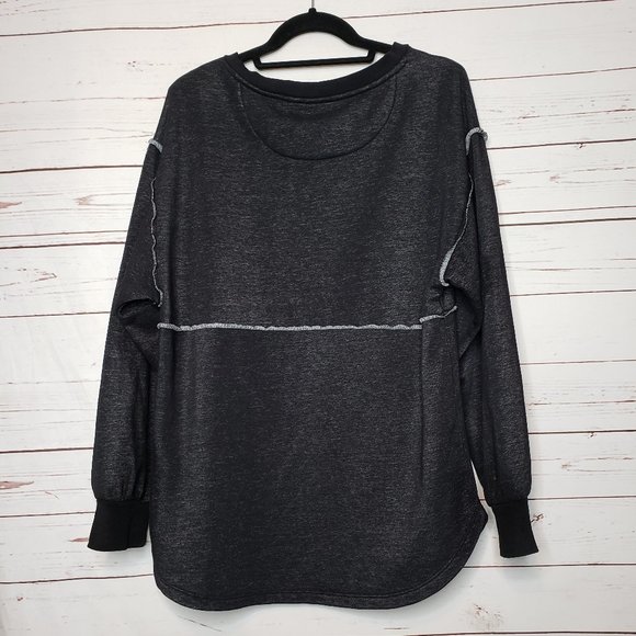 Maeve by Anthropologie Black Crew Neck Sweatshirt - Picture 11 of 13